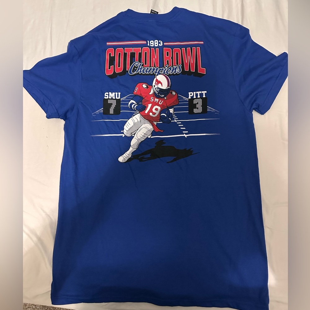 Blue SMU MUSTANGS 1983 Cotton Bowl Champions T-Shirt size small
